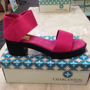 Charleston Shoe Co. Monterey Sandal Hot Pink NIB